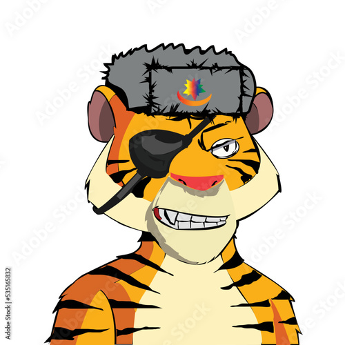 Fototapeta Naklejka Na Ścianę i Meble -  zebra cartoon,king logo ,tiger logo,