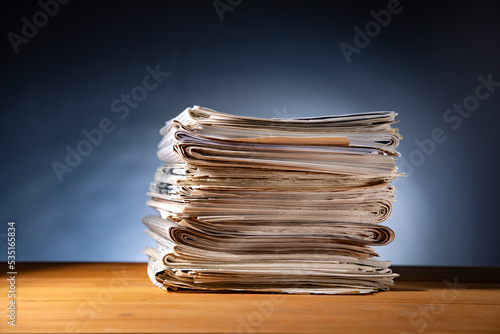 Pile of papers on the table
