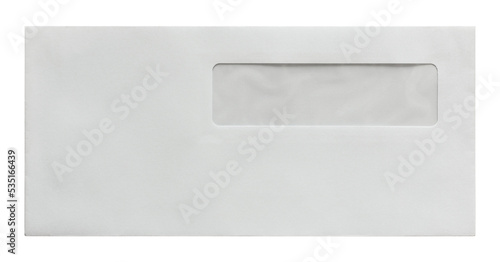 white envelope isolated with clipping path for mockup