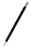 black pencil isolated with clipping path