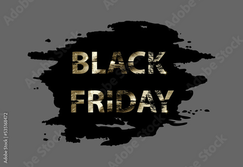 Black Friday, golden texture on black background