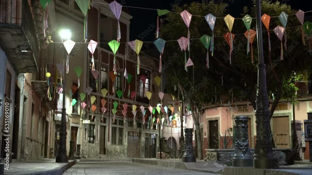 Handmade kites for Mexican festivities in Guanajuato, Mexico Stock