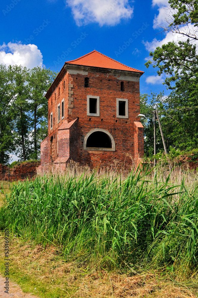 Castle in Golancz from XV century, village in Greater Poland Voivodeship. Castle in Golancz from XV century, village in Greater Poland Voivodeship.
