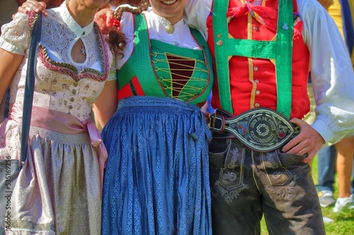Folklore costumes of Val Gardena. South Tyrol, Italy