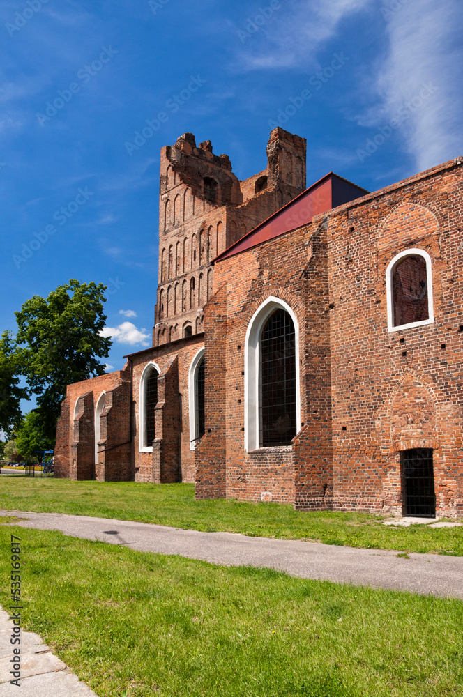 Church of St Nicholas ruins in Glogow, town in Lower Silesian Voivodeship, Poland.
