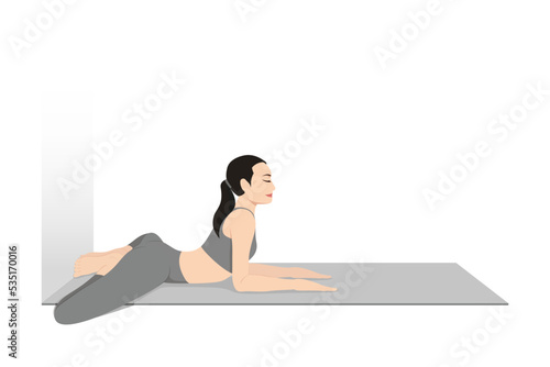 Sphinx Pose Bound Angle Legs Wall, Salamba Bhujangasana Pada Baddha Konasana Wall