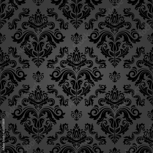 Orient vector classic dark pattern. Seamless abstract background with vintage elements. Orient pattern. Ornament for wallpapers and packaging