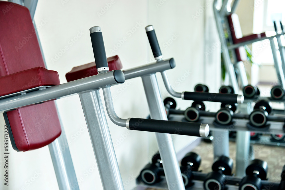 Fototapeta premium Empty gym room with equipment