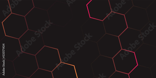 Hexagon abstract dark background. soccer ball background