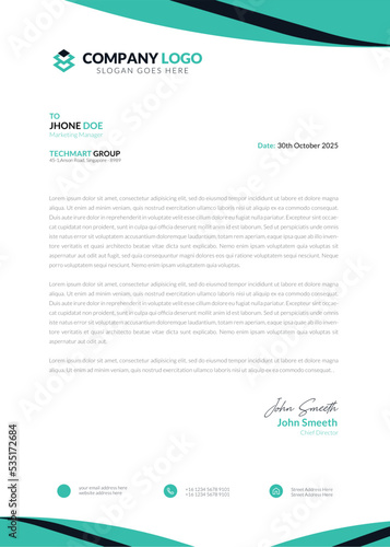 Professional Modern Business letterhead template 