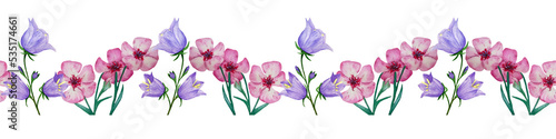 ornament of pink and purple flowers