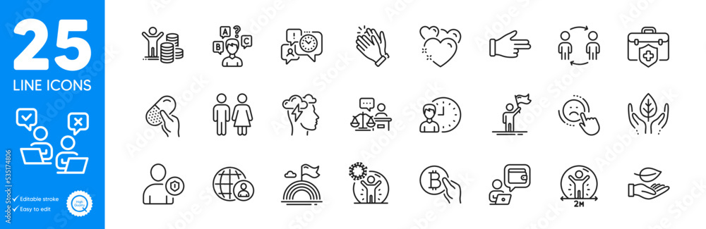 Outline icons set. Wallet, Mindfulness stress and Social distance icons. Capsule pill, Coronavirus protection, Online voting web elements. Click hand, Leadership, Quiz test signs. Vector Outline icons set. Wallet, Mindfulness stress and Social distance icons. Capsule pill, Coronavirus protection, Online voting web elements. Click hand, Leadership, Quiz test signs. Vector