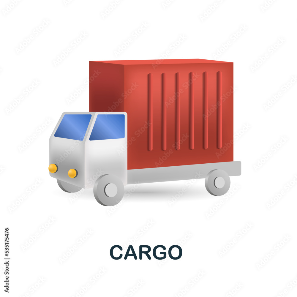 Cargo icon. 3d illustration from e-commerce collection. Creative Cargo 3d icon for web design, templates, infographics and more Cargo icon. 3d illustration from e-commerce collection. Creative Cargo 3d icon for web design, templates, infographics and more