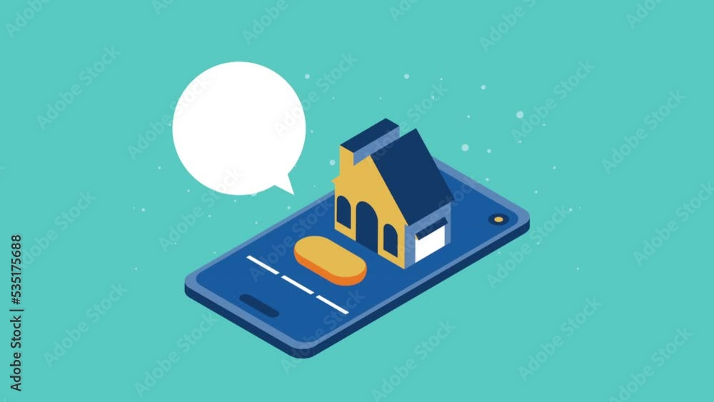 real estate in smartphone animation real estate in smartphone animation