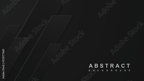 Abstract dark black diagonal geometric shapes modern technology background concept