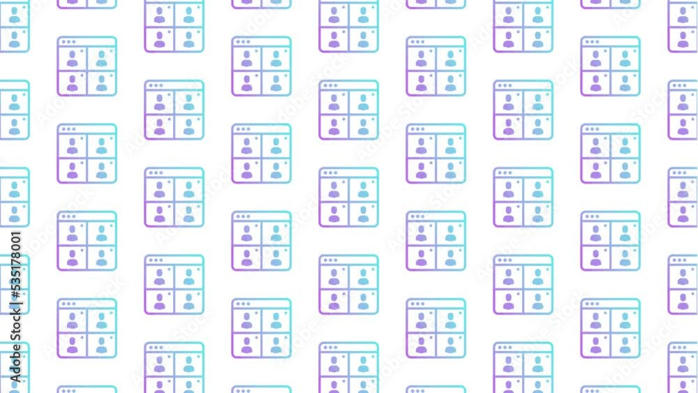 Video Conference White Animated Loop Background 4K