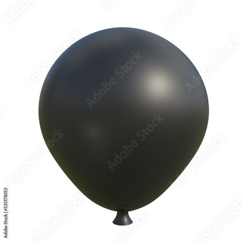 The black balloon is single with 3D rendering concept, to make your design more attractive