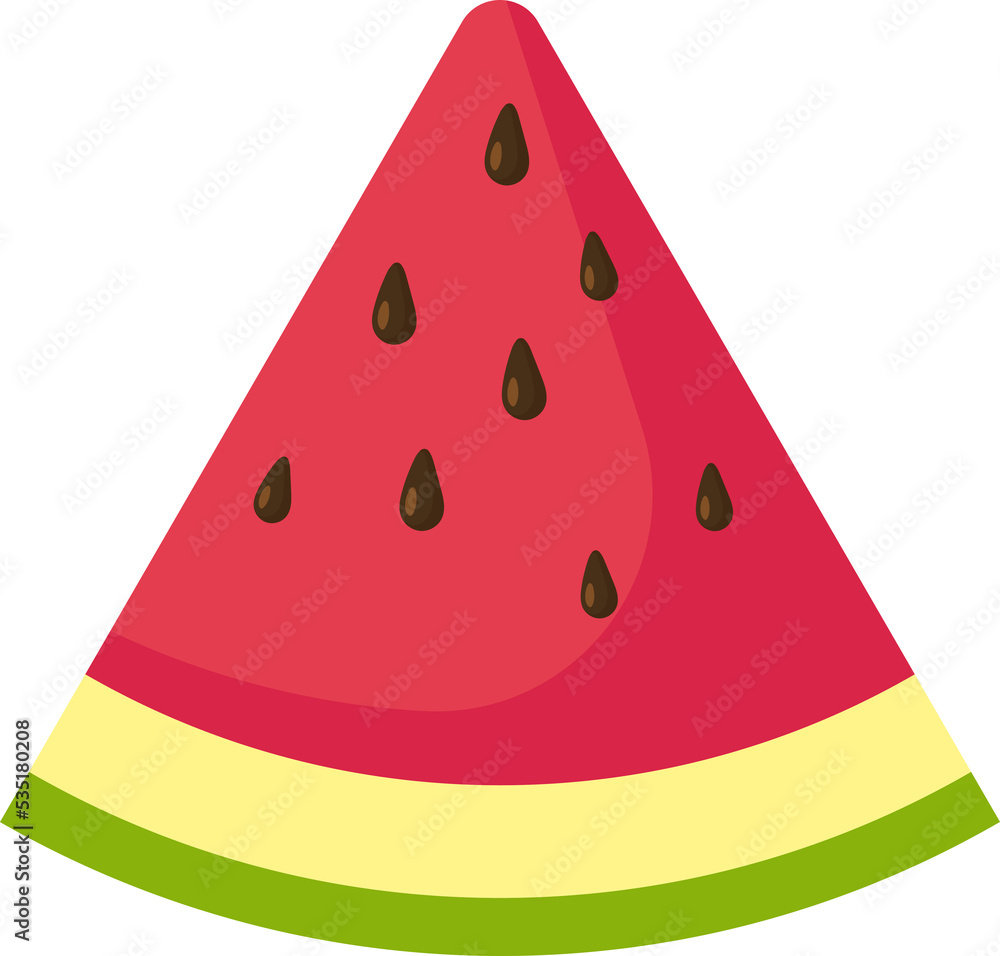 fruit sliced water melon Cartoon illustration fruit sliced water melon Cartoon illustration