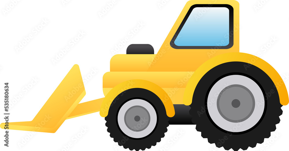 construction bulldozer cartoon illustration isolated object construction bulldozer cartoon illustration isolated object