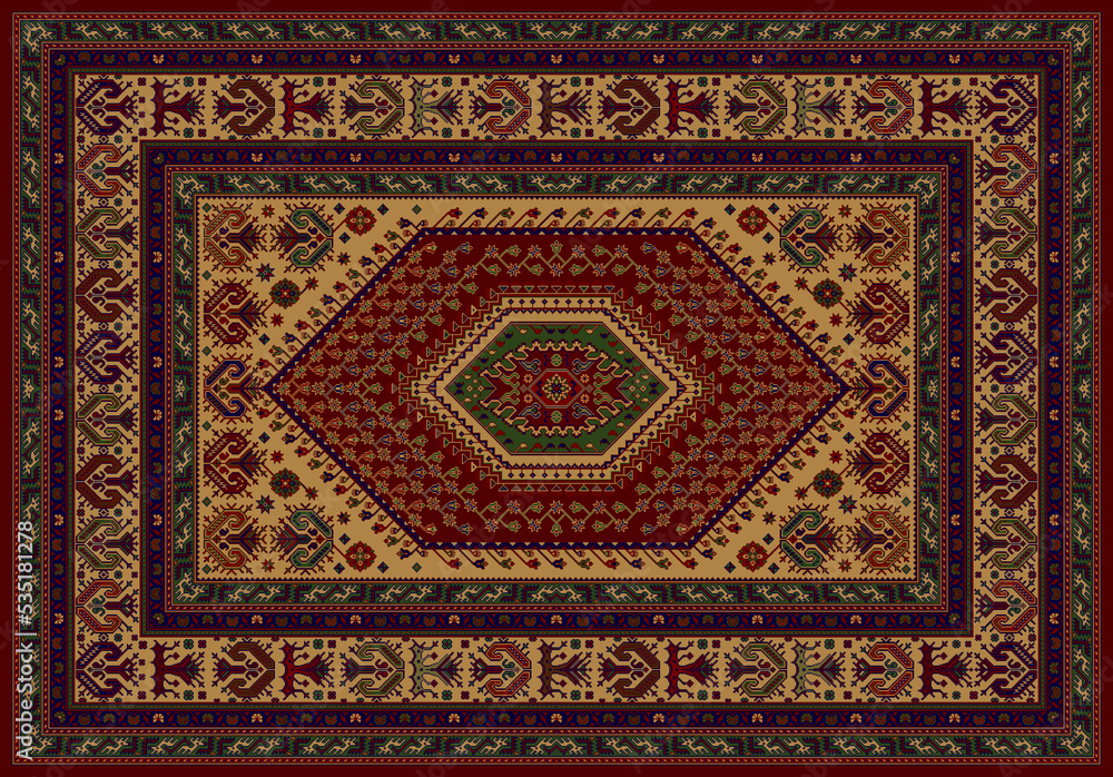 Germany Van de wiele belgium swiss machine made rugs kerman Afghan style  classical carpet 200x300 cm 50x50 dpi per 10cm full resulation 51 scale  from 8 colors finaly JPEG 5x7 7x9 Stock