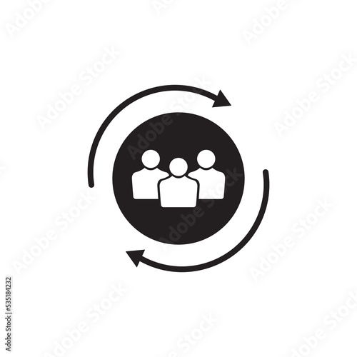 HR employee retention staff icon design