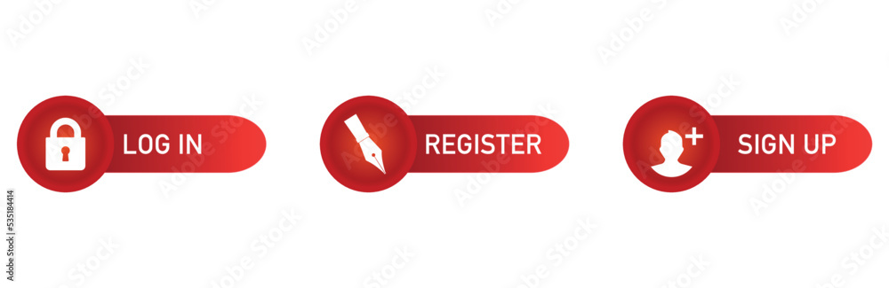 log in, register, sign up icons vector illustration log in, register, sign up icons vector illustration