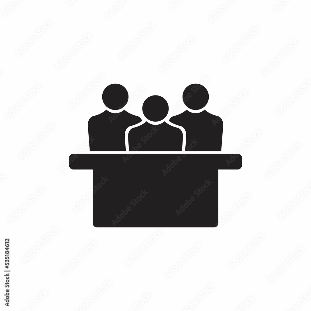 Jurors icon isolated on white background Jurors icon isolated on white background
