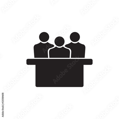 Jurors icon isolated on white background