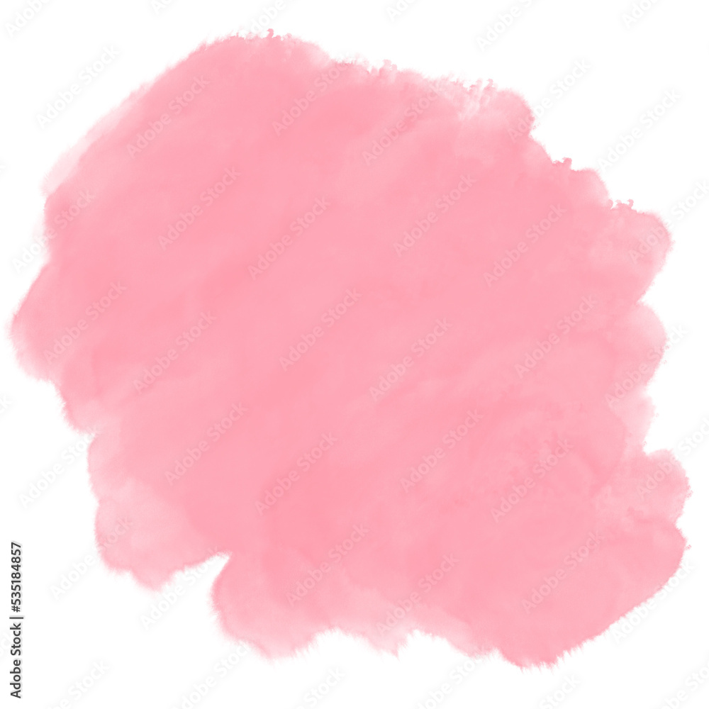 Abstract watercolor pink brush splash illustration