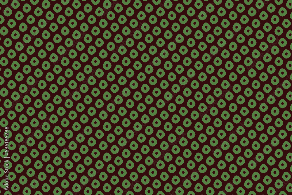The green seed stitch pattern on the brown background The green seed stitch pattern on the brown background