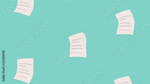 paper sheets documents pattern animation