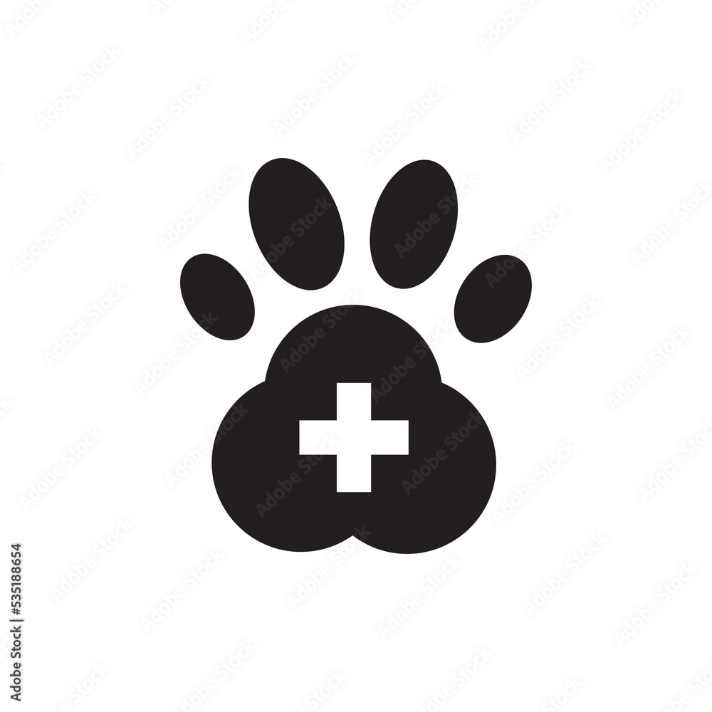 Fototapeta premium Veterinary Clinic with a paw