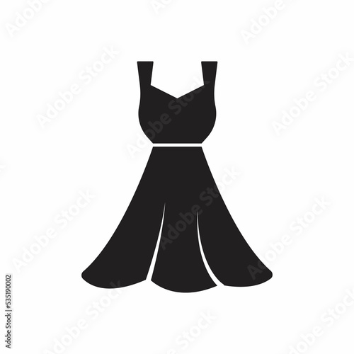 Evening dress icon. Flat style sign for mobile concept and web design