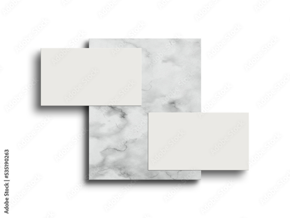 Minimal business card on marbel mockup Minimal business card on marbel mockup