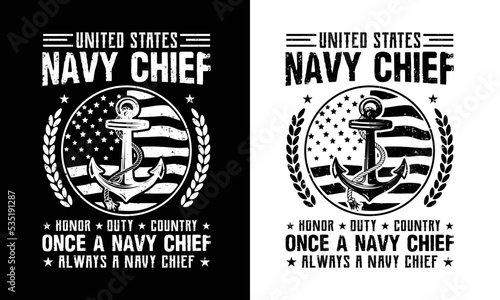 United State Navy Chief T-shirt design.