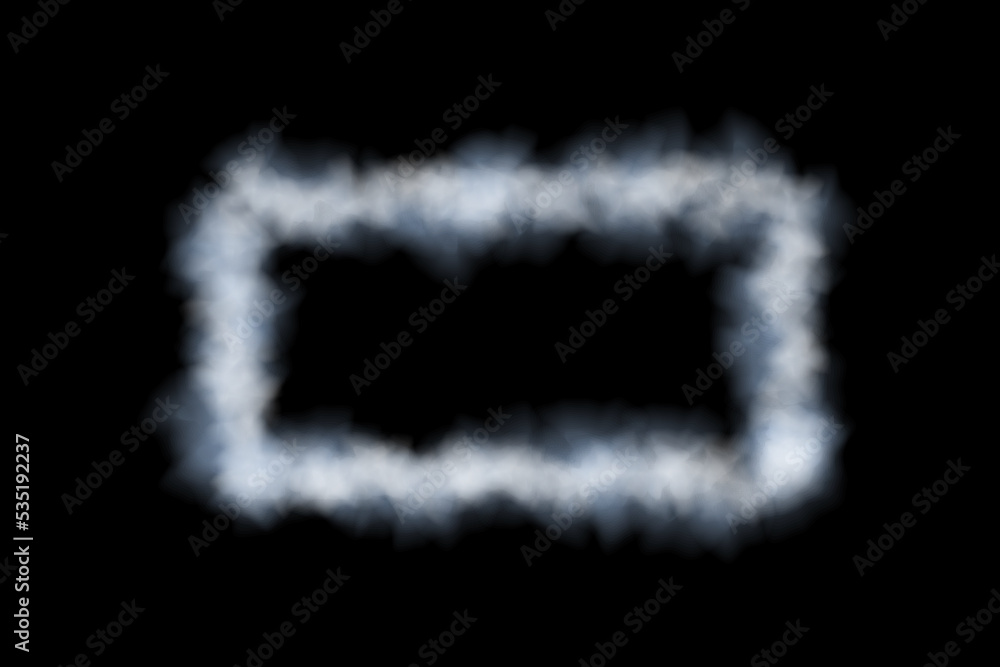Smoke rectangle. Isolated on black background. Vector illustration. Smoke rectangle. Isolated on black background. Vector illustration.
