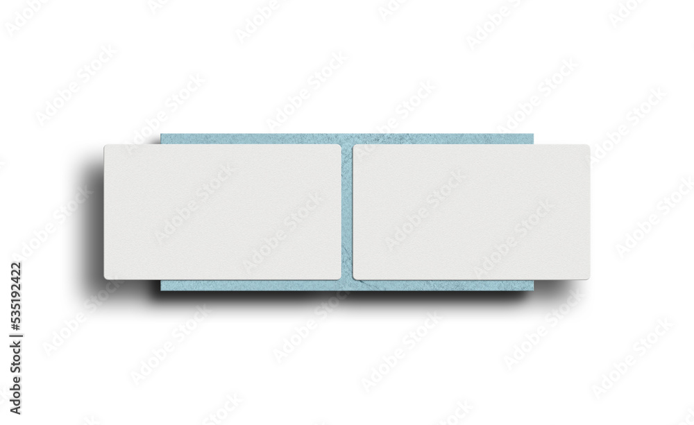 Minimal white and blue business card mockup Minimal white and blue business card mockup