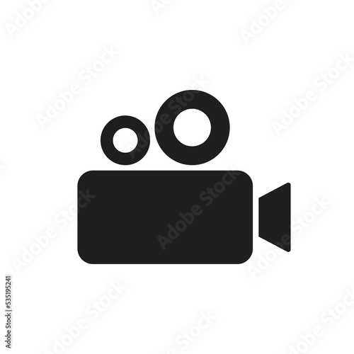 movie camera icon. Entertainment symbol template for graphic and web design collection logo