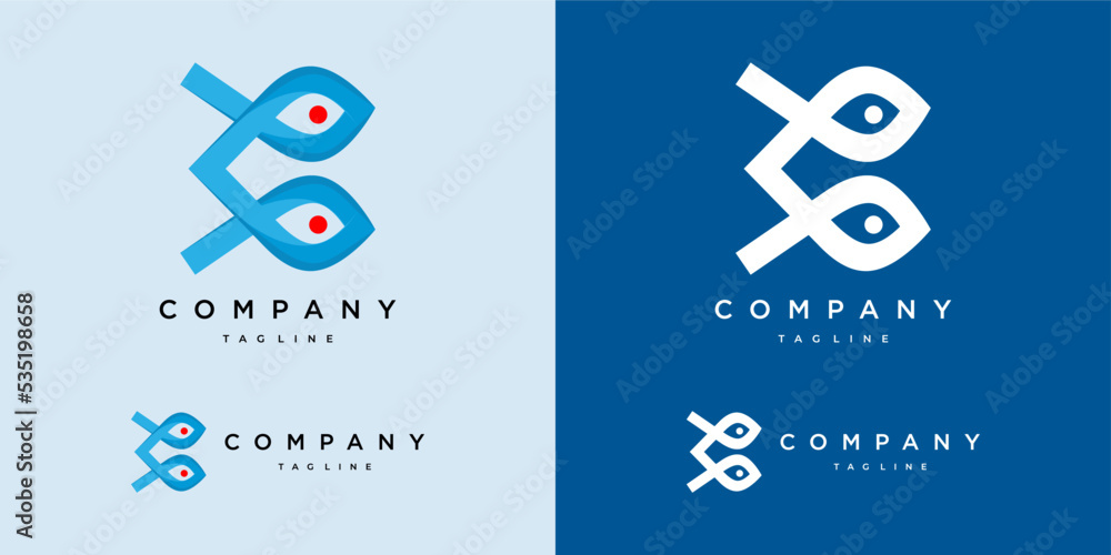 Fish company logo, fishing community Fish company logo, fishing community