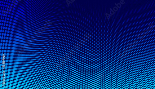 Blue lines in 3D perspective vector abstract background, dynamic linear minimal design, wave lied pattern in dimensional and movement.
