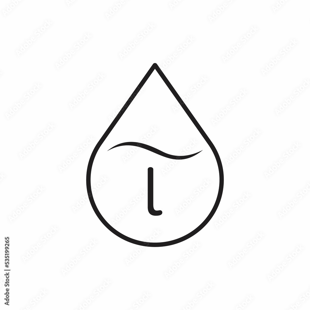 liter icon, drop liquid, fluid volume l and ml, capacity water, thin line web symbol on white background liter icon, drop liquid, fluid volume l and ml, capacity water, thin line web symbol on white background