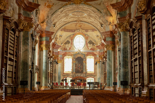 Baroque library in Altenburg. Austria. Library