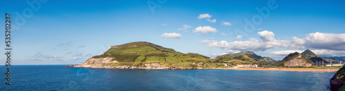 La Arena beach and coastline pano