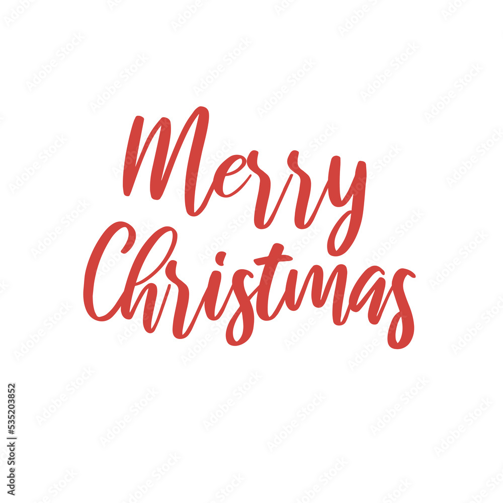 merry christmas red hand lettering inscription to winter holiday design, calligraphy vector illustration merry christmas red hand lettering inscription to winter holiday design, calligraphy vector illustration
