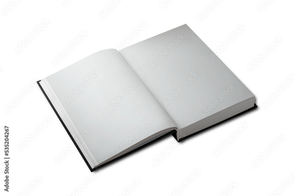 Black open and closed book mockup, stack of black books isolated on white background. 3d rendering. Black open and closed book mockup, stack of black books isolated on white background. 3d rendering.