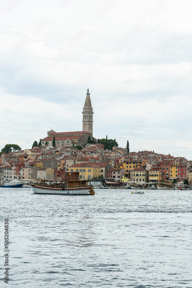 The old Town of Rovinj with the Church of St. Euphemia