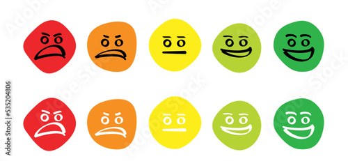 How do you rate our service. Customer, satisfaction, rating the scale. Cartoon feedback form and product quality. Service satisfaction rating. Mood tracker face