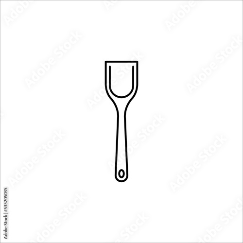 spoon icon  line vector illustration on white background.