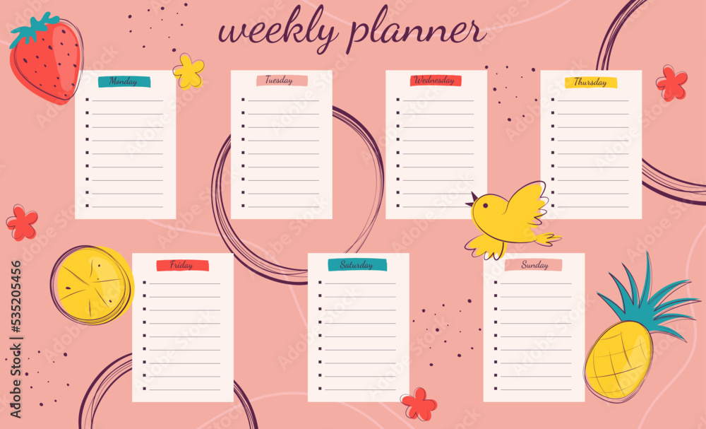 Obraz premium weekly planner 