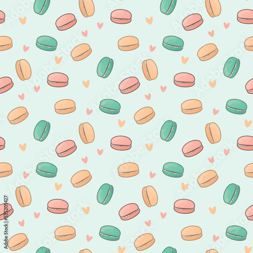seamless pattern with macaroons